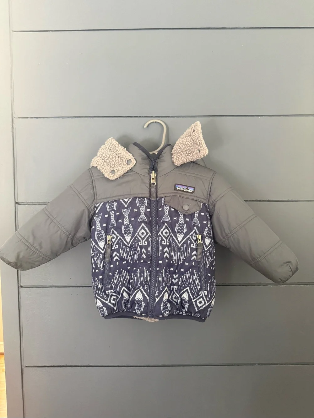 Patagonia Baby Reversible Tribbles Hoody Jacket 12-18 months
